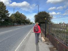Bit of road walking on the A1018